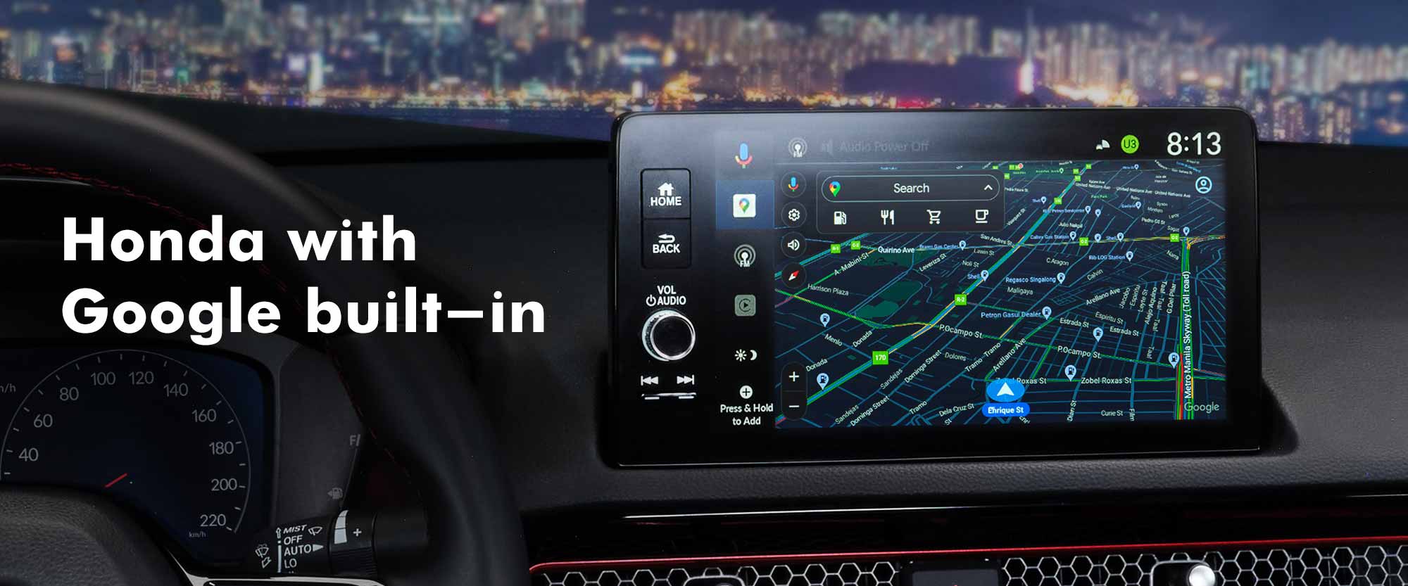 Google built-in in Honda infotainment system